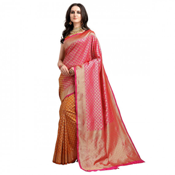 http://13.204.208.5/products/pink-mustard-yellow-ethnic-motifs-woven-design-half-half-kanjeevaram-saree
